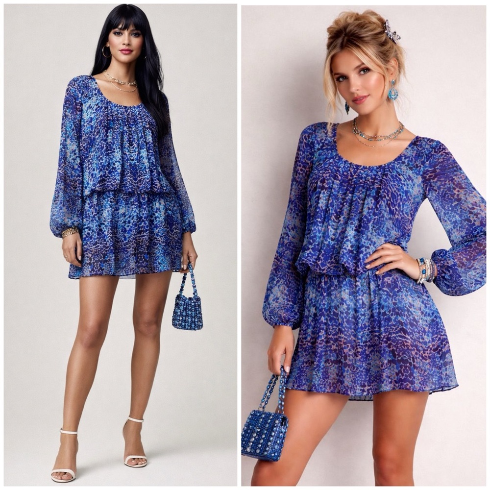 🌟NWT Plenty by Tracy Reece Flyaway Dress in Ombré Spots Womens Medium